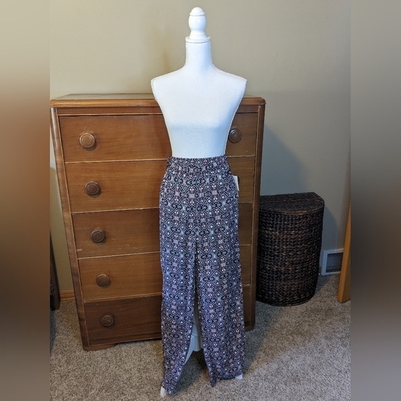 Joe B NWT Wide Leg High Waisted Palazzo Pant Boho Summer Style - Picture 2 of 12